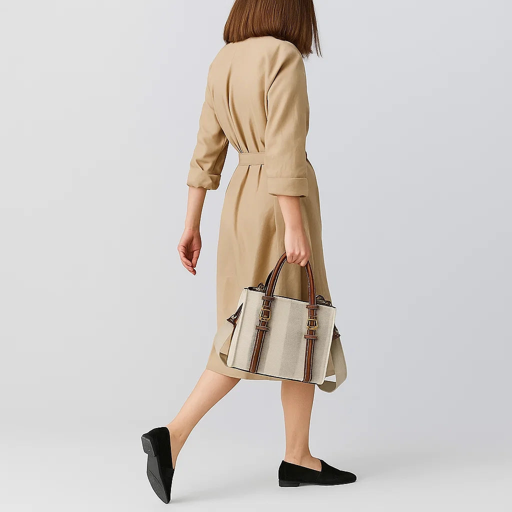 Tessa | Buckled Contrast Handbag