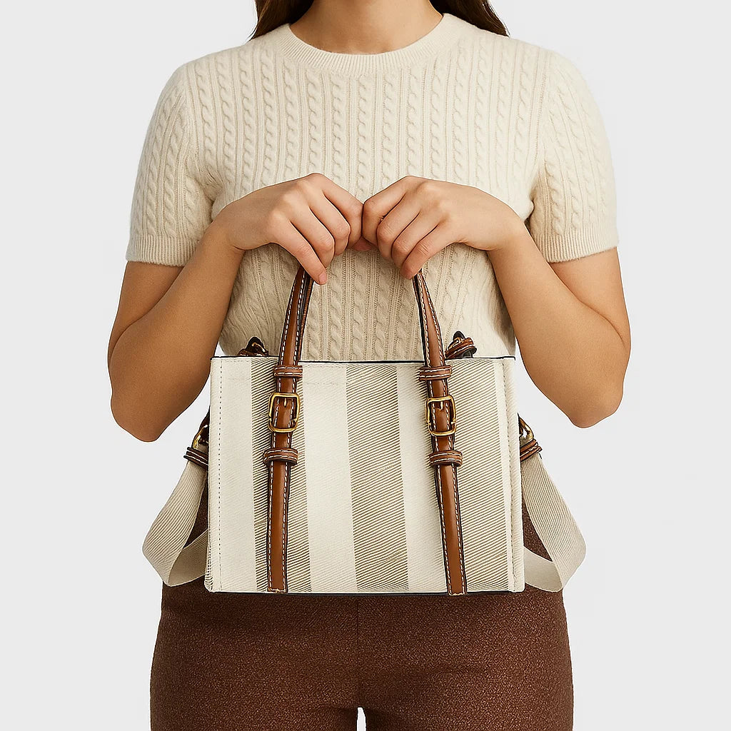 Tessa | Buckled Contrast Handbag