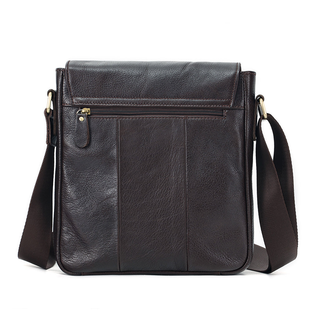 Calimero | Leather Messenger Bag with Adjustable Strap and Spacious Compartments-5