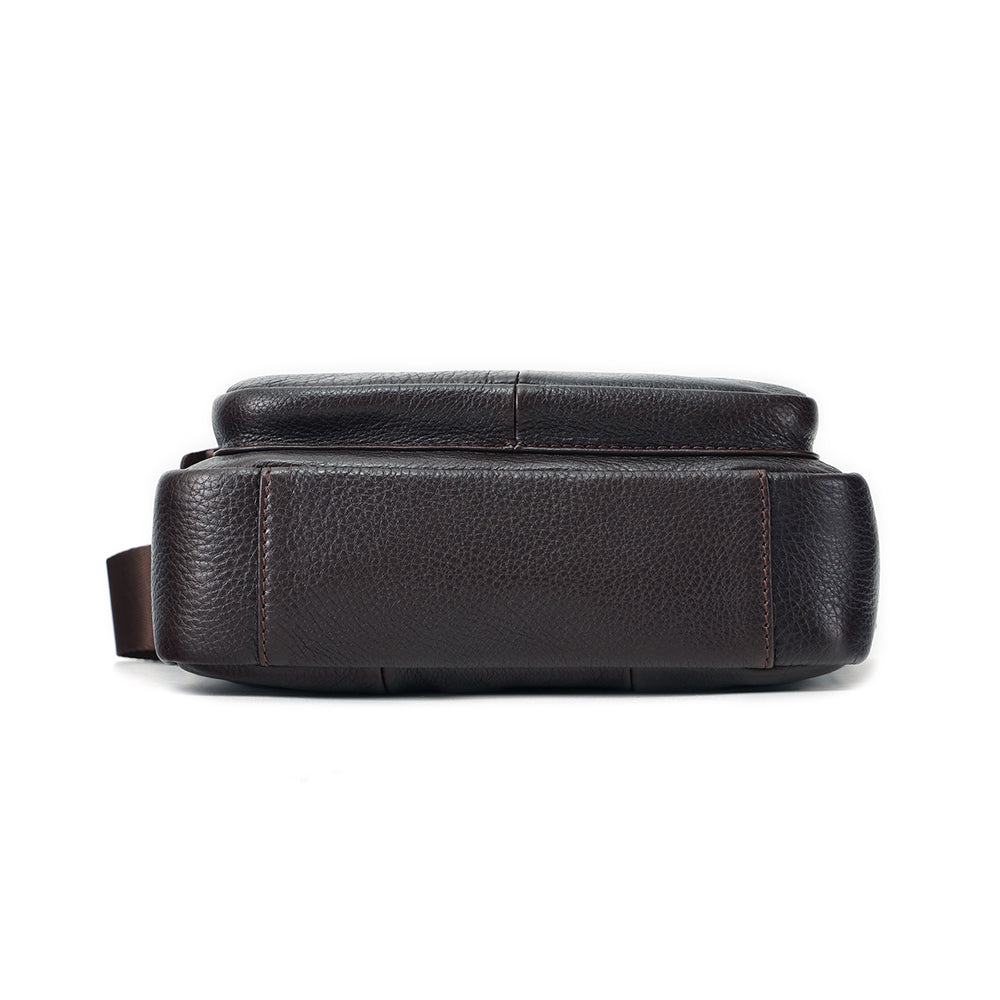 Calimero | Leather Messenger Bag with Adjustable Strap and Spacious Compartments-6