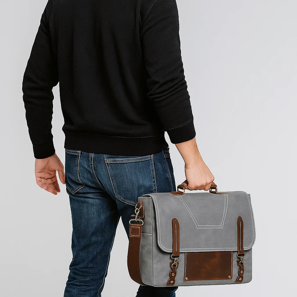 Theo | Canvas Ledger Crossbody