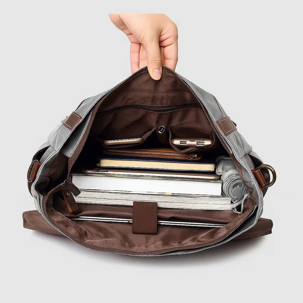 Theo | Canvas Ledger Crossbody