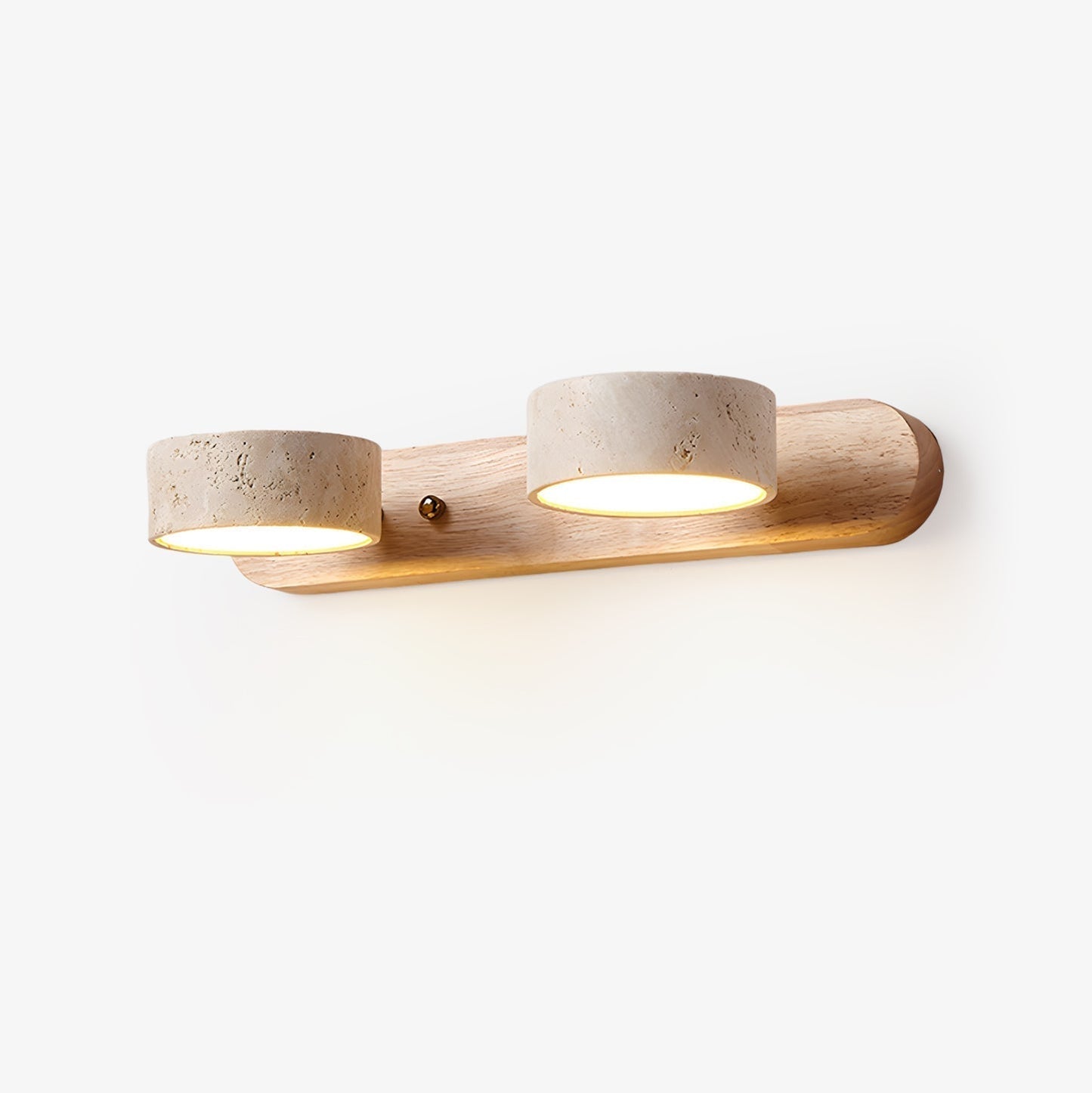 HavenStone Dual Wall Lamp | Travertine LED Illumination