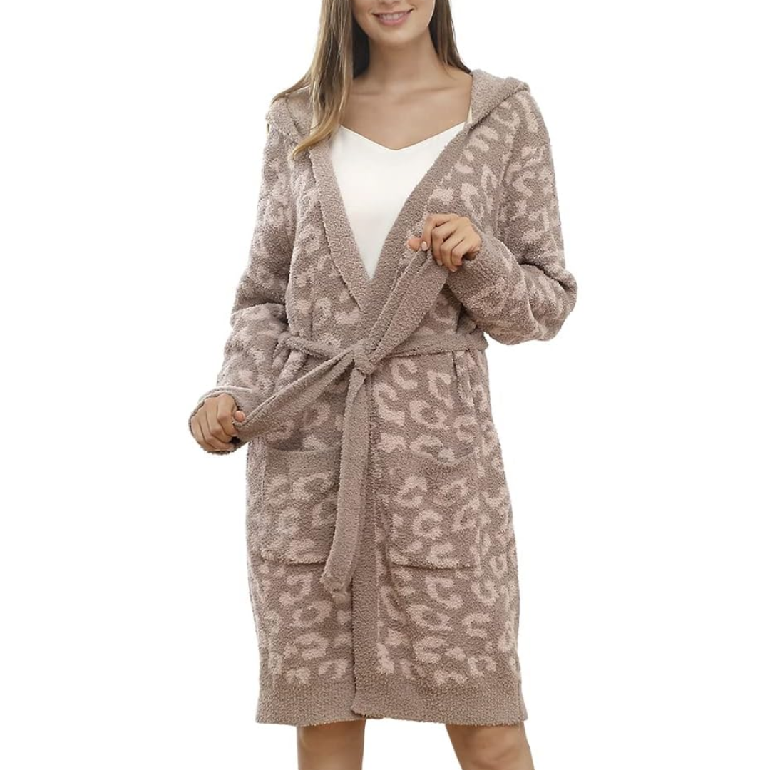 WildLuxe Women’s Spa Robe | Lightweight Leopard Print with Fierce, Relaxed Comfort