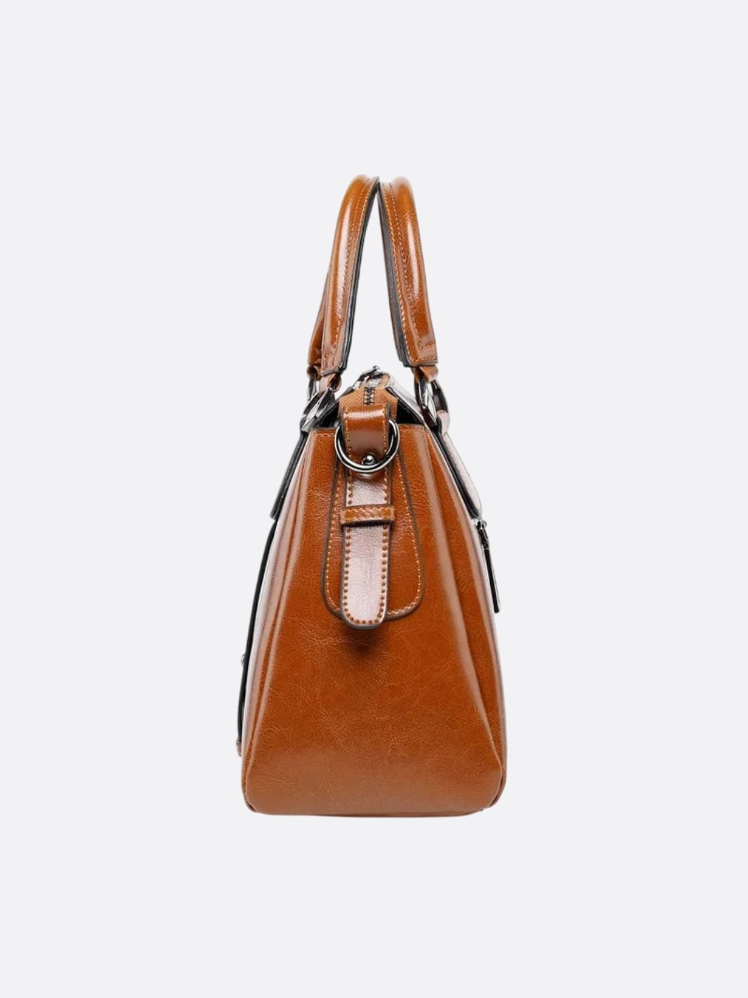 Vintage Genuine Leather Handbag with Adjustable Strap – Timeless Style for Everyday Use, Crossbody or Shoulder Carry 2