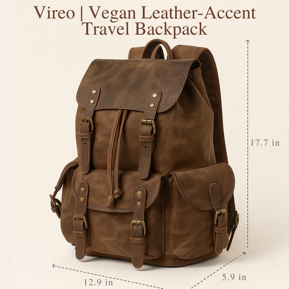 Vireo | Vegan Leather-Accent Travel Backpack