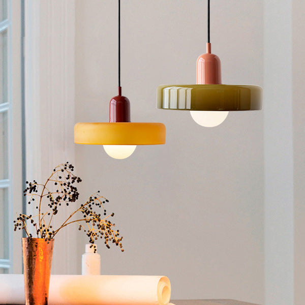 Studio Prisma Pendant | Art Glass Light in Bauhaus Luxe Palette