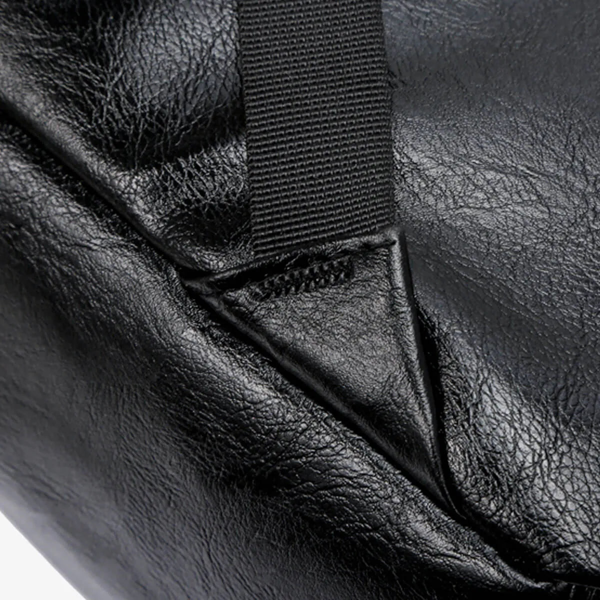 Waterproof Black PU Leather Laptop Backpack with USB Charging Port – Stylish Tech Backpack for Men 7
