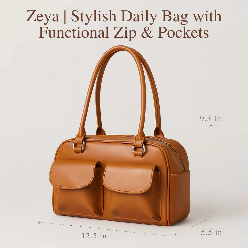 Zeya | Stylish Daily Bag with Functional Zip & Pockets