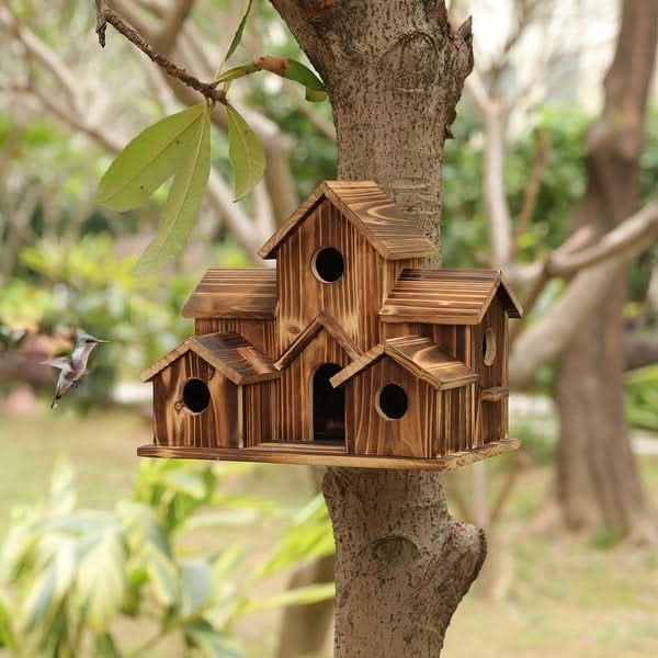 NestHollow Rustic Birdhouse | Handcrafted Charm for Feathered Friends