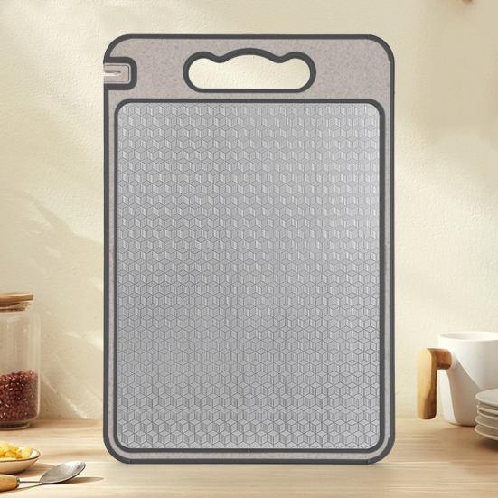 Reversible Cutting Board | Stainless Steel Dual-Sided with Sharpener