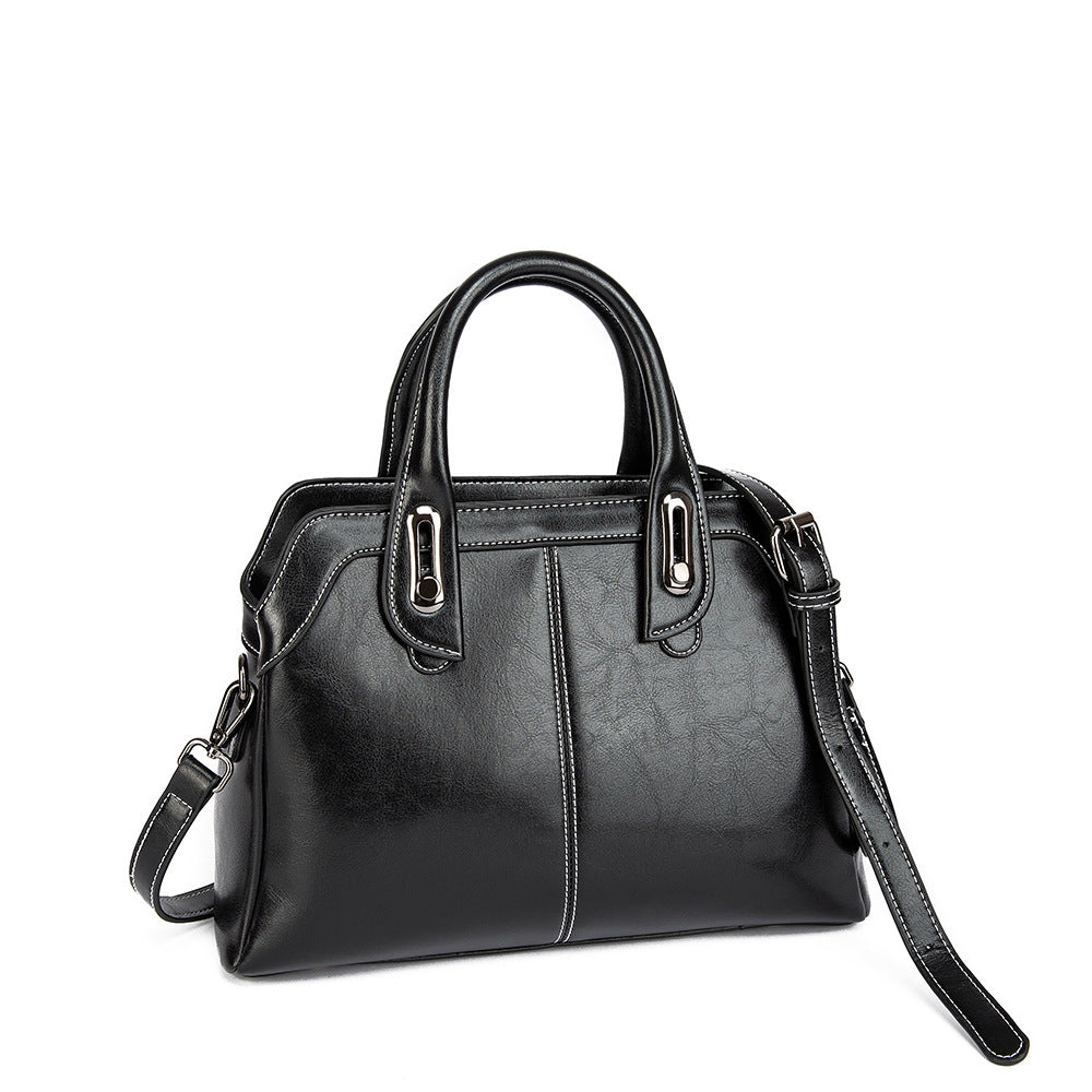 Nadine | Polished Structure Satchel