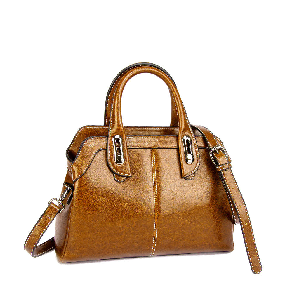 Nadine | Polished Structure Satchel
