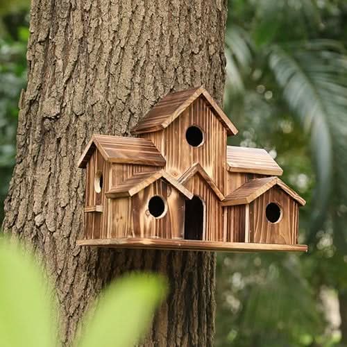 NestHollow Rustic Birdhouse | Handcrafted Charm for Feathered Friends