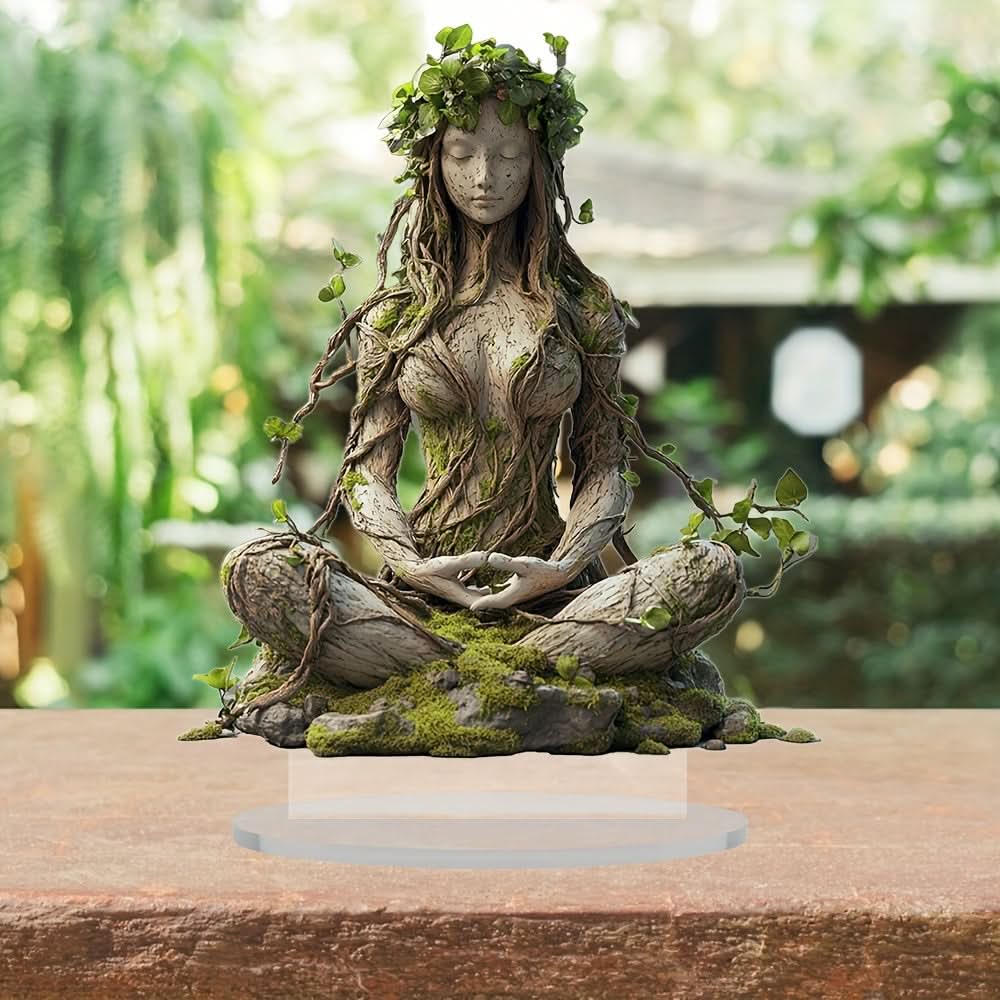 Lunara 2D Bohemian Goddess | Acrylic Décor with Free-Spirited Elegance