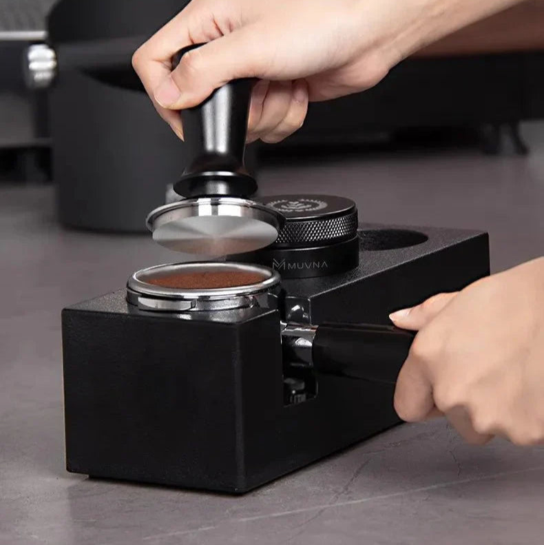 Espresso Tamping Stand | Adjustable Coffee Portafilter Holder 51–58mm