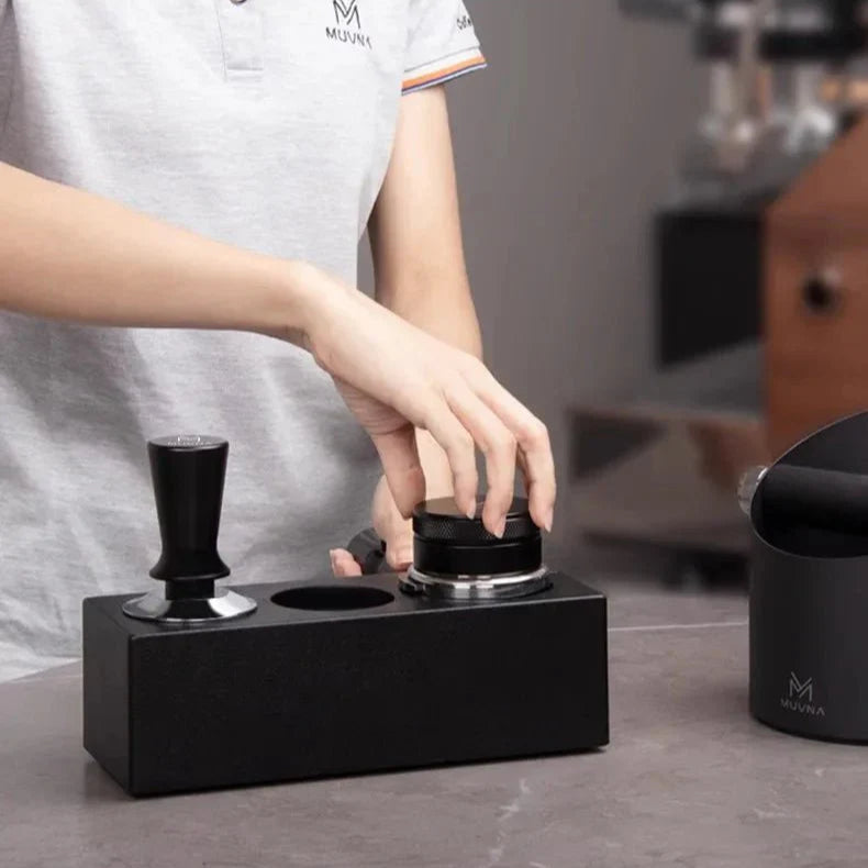 Espresso Tamping Stand | Adjustable Coffee Portafilter Holder 51–58mm