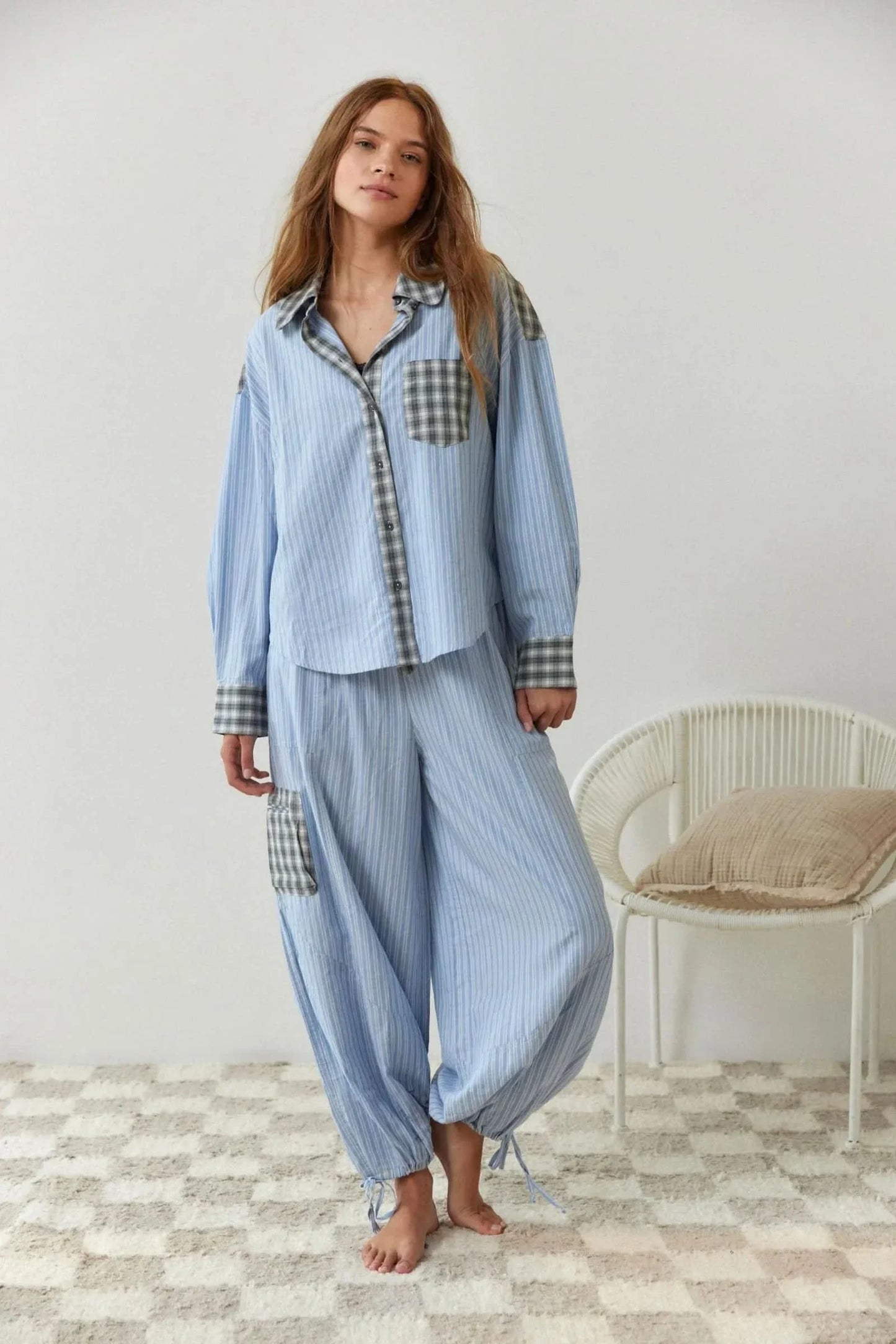 LunaEase Sleep Set | Two-Piece Women’s Pajamas with Relaxed Fit & Adjustable Drawstring Trousers