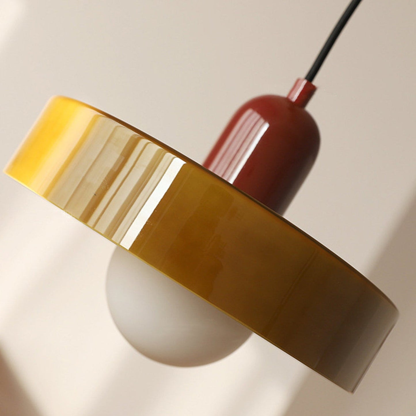 Studio Prisma Pendant | Art Glass Light in Bauhaus Luxe Palette