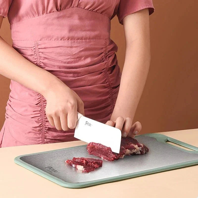 Kitchen Cutting Board | Double-Sided Reversible Stainless Steel Design