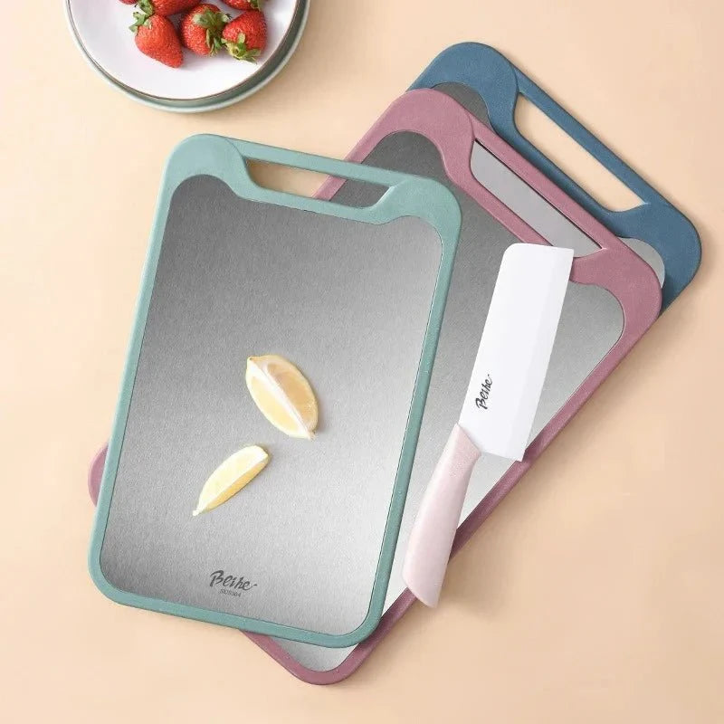 Kitchen Cutting Board | Double-Sided Reversible Stainless Steel Design