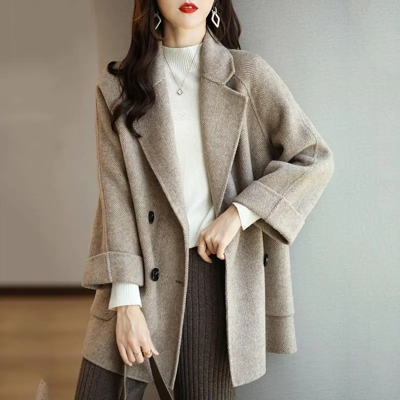 Madeline | Women’s Double Breasted Wool Trench Coat with Slim Fit