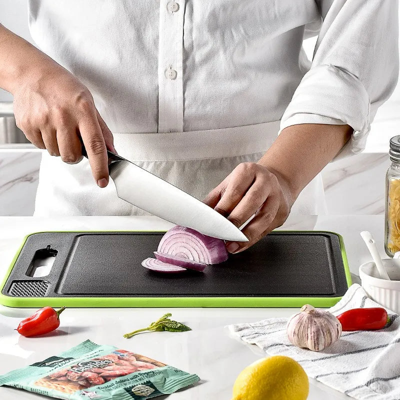 Multi-Function Kitchen Board | 4-in-1 Cutting Surface with Sharpener
