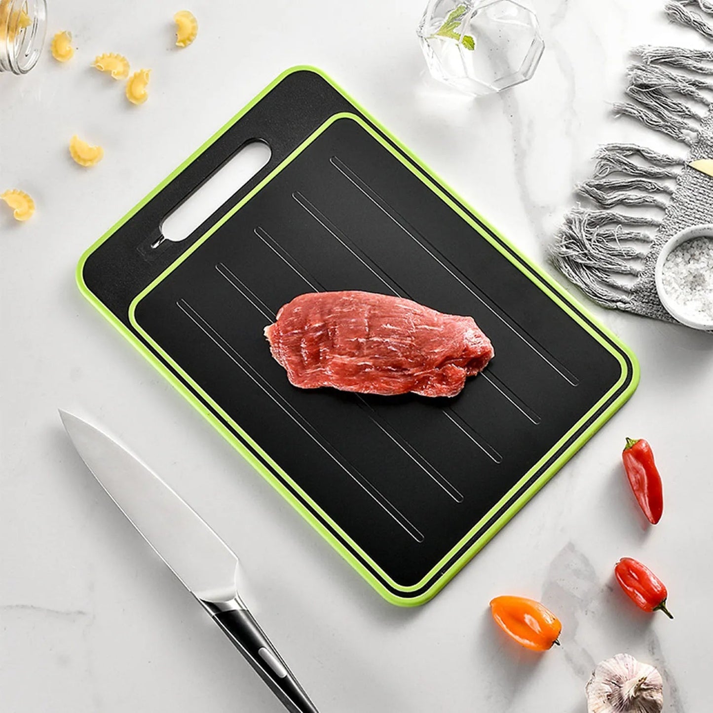 Multi-Function Kitchen Board | 4-in-1 Cutting Surface with Sharpener