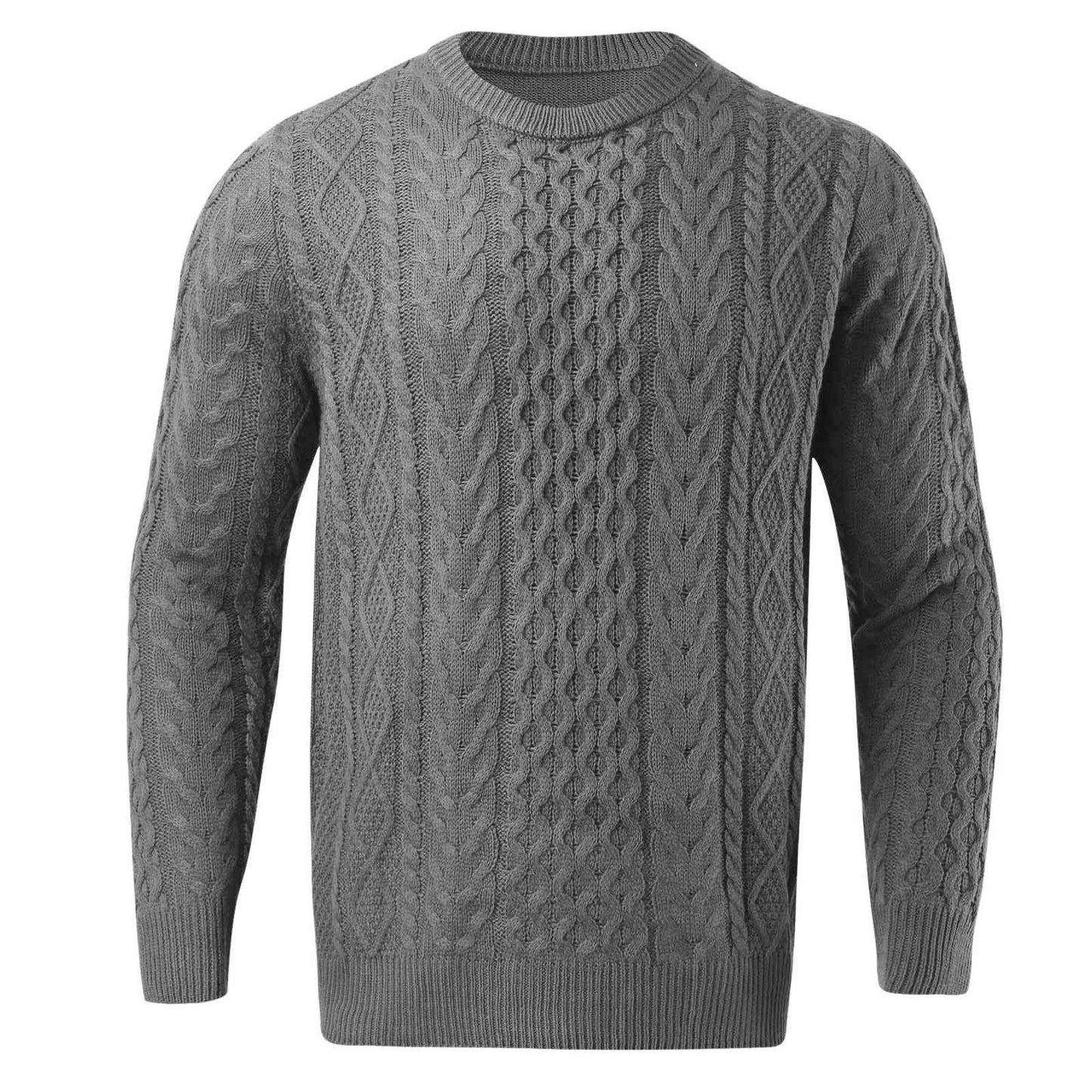 Adrian | Men’s Cable Pattern Slim Fit Knit Sweater