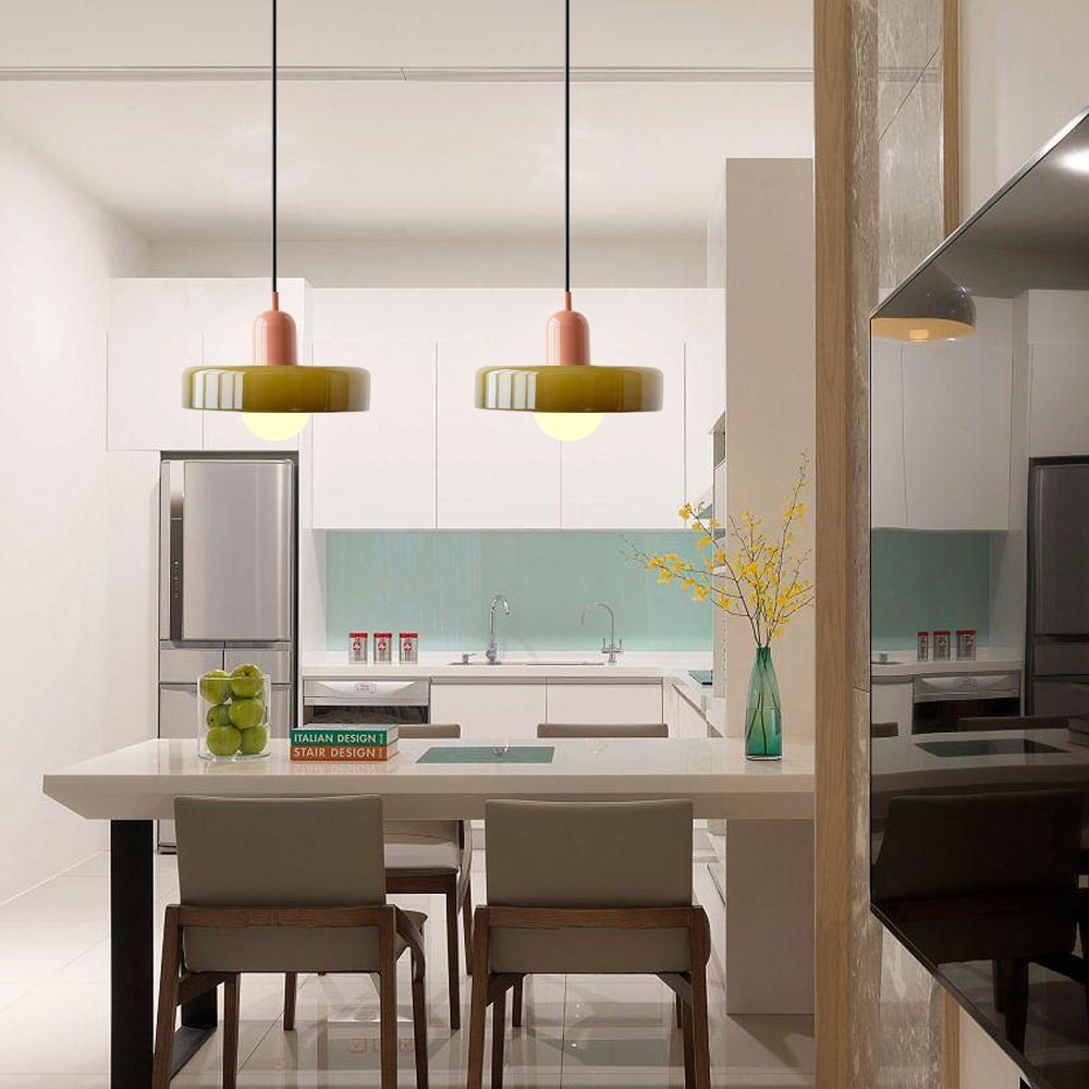 Studio Prisma Pendant | Art Glass Light in Bauhaus Luxe Palette