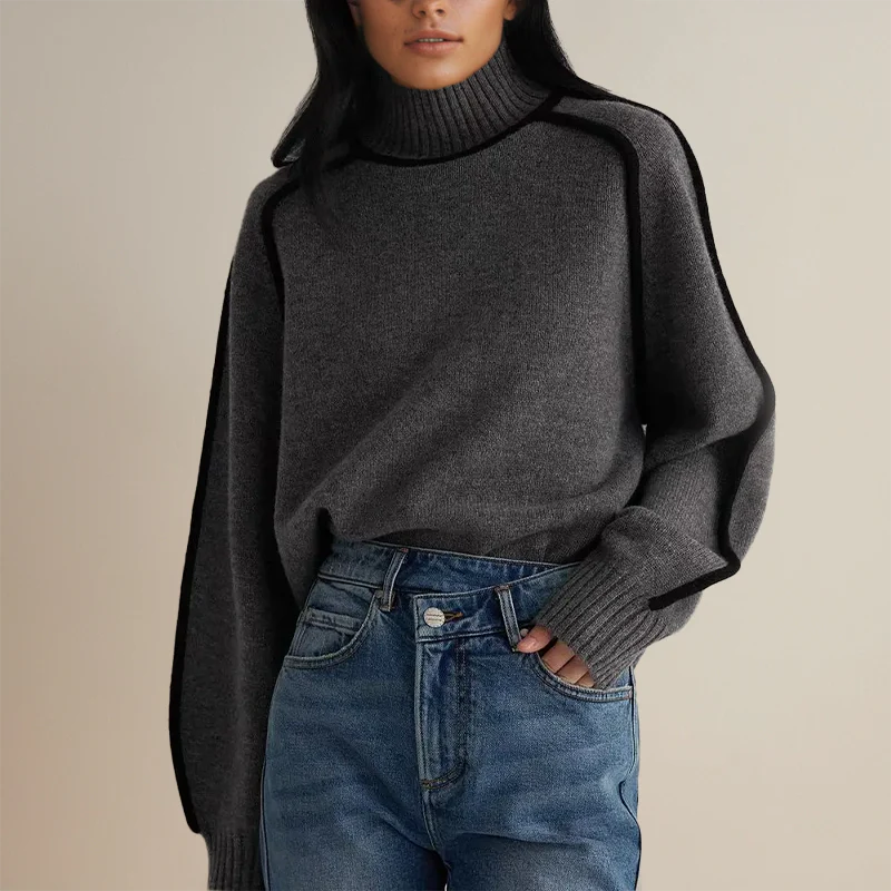 Emma | Women’s Classic Oversized Wool Turtleneck Sweater