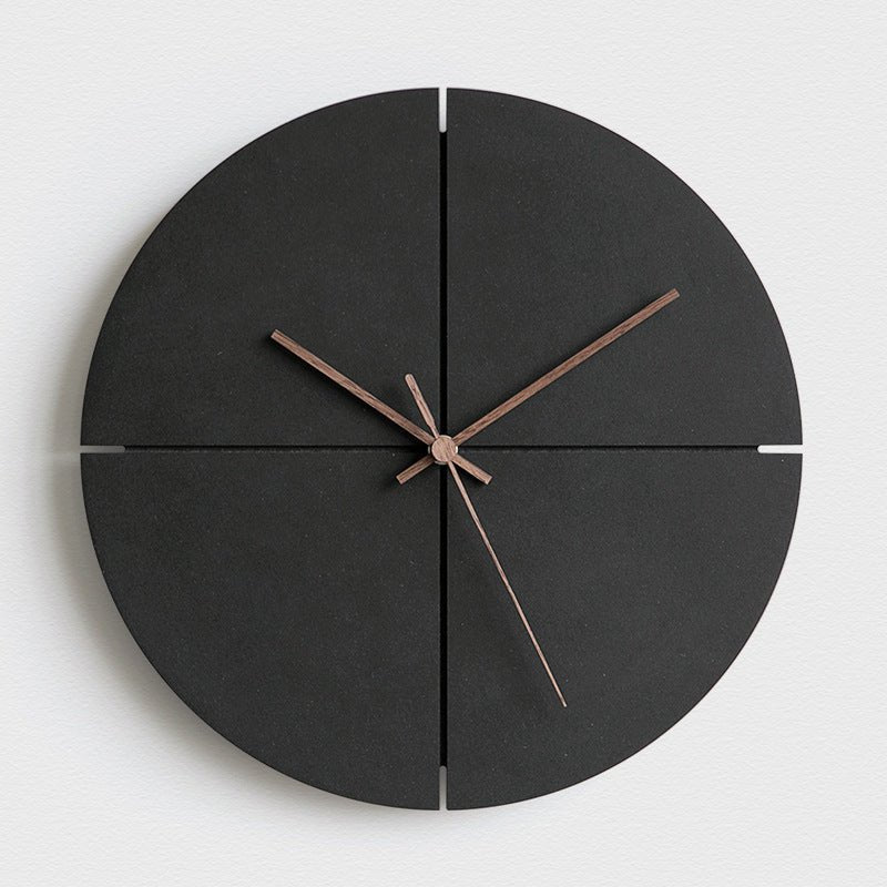 HushTone Wall Clock | 12" Contemporary Woodcraft Accent