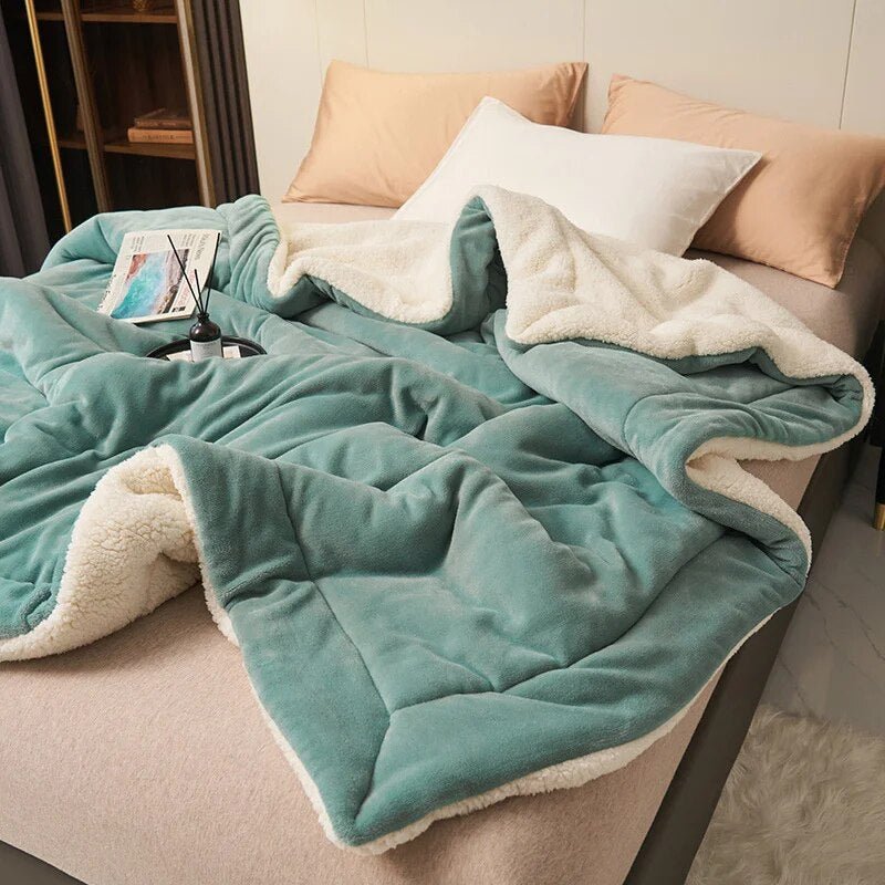Soft Sherpa Throw | Reversible Fleece Blanket for Bed & Couch