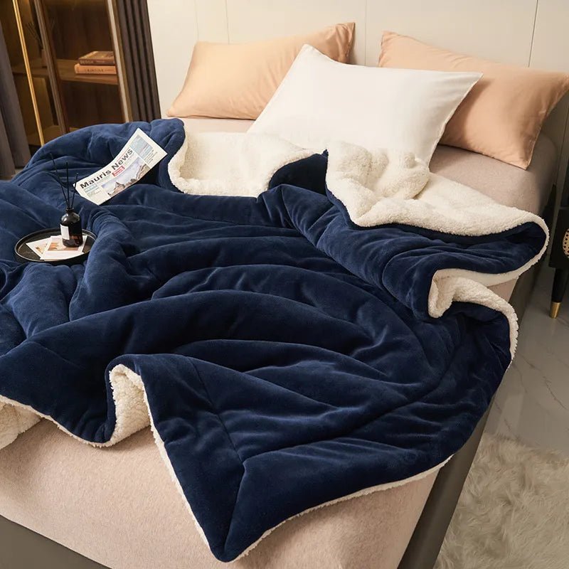 Soft Sherpa Throw | Reversible Fleece Blanket for Bed & Couch
