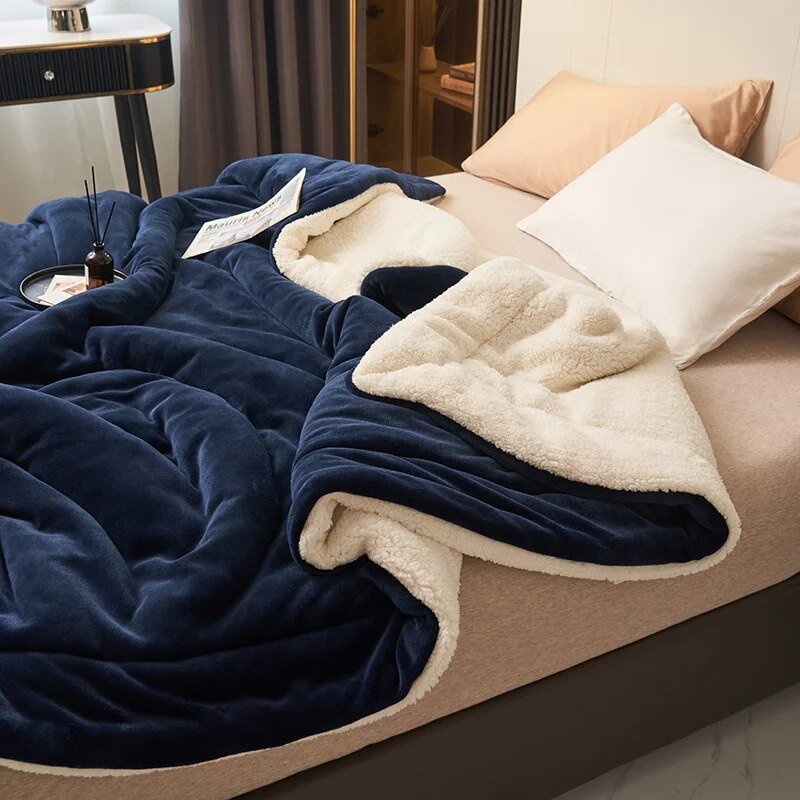 Soft Sherpa Throw | Reversible Fleece Blanket for Bed & Couch