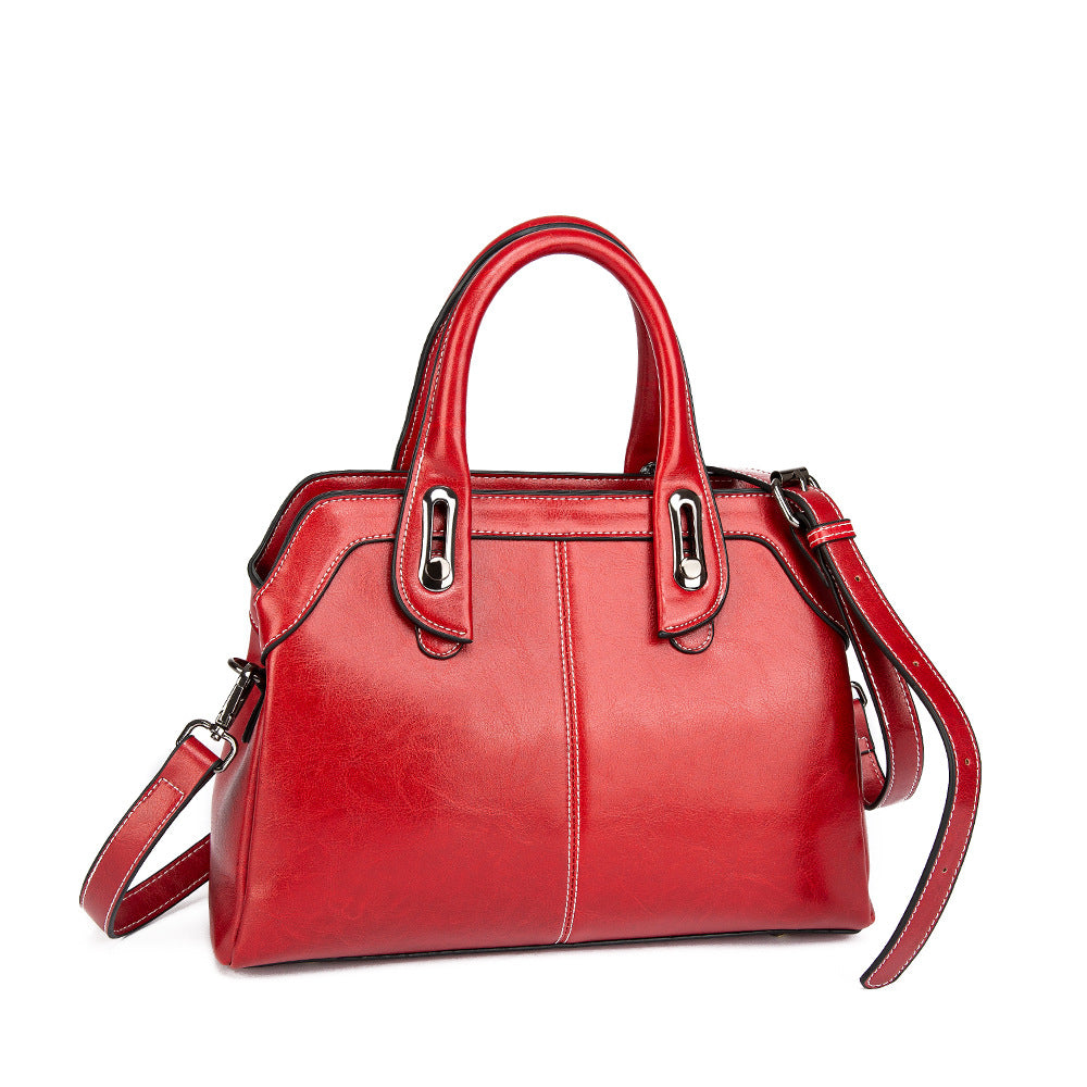 Nadine | Polished Structure Satchel