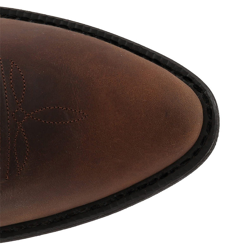 Rhett | Men’s Leather Cowboy Boots with Embroidered Shaft