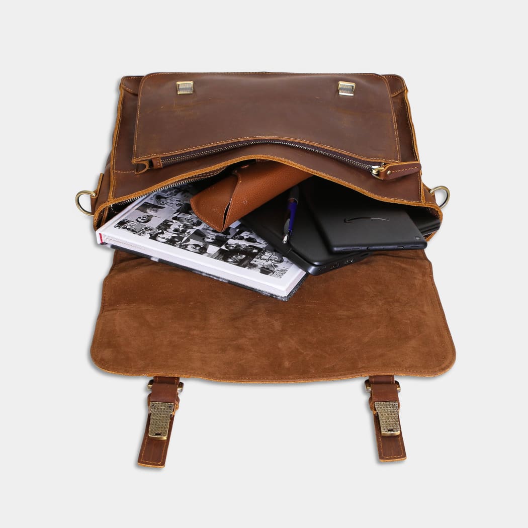 The Daily | Men's Leather Messenger Bag-5