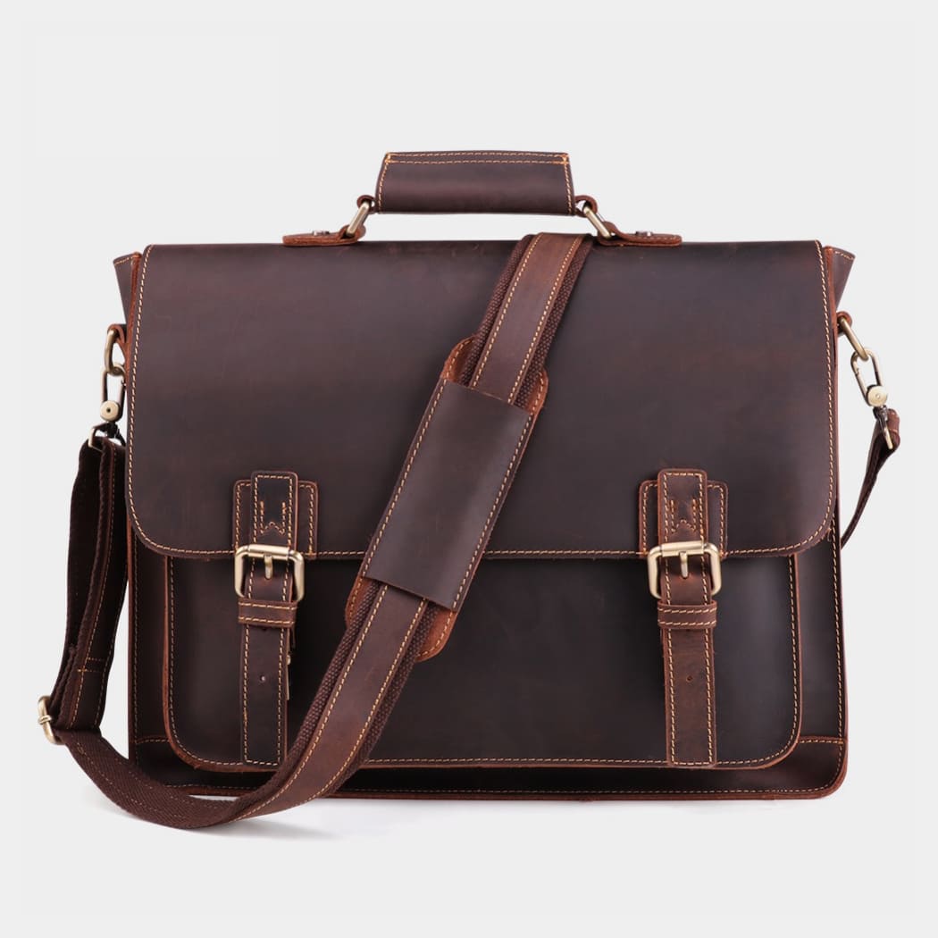 The Daily | Men's Leather Messenger Bag-6