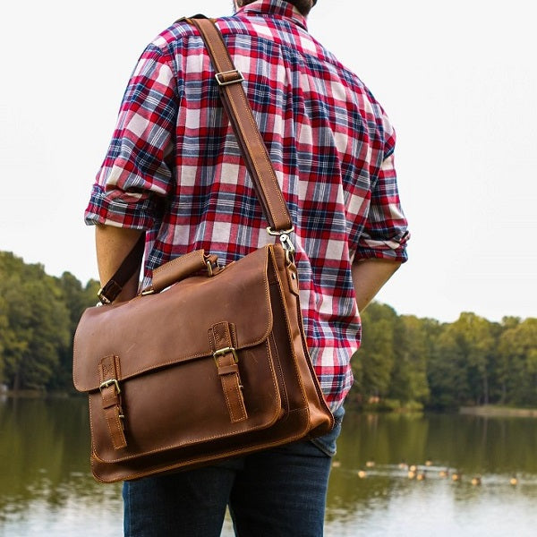 The Daily | Men's Leather Messenger Bag-2