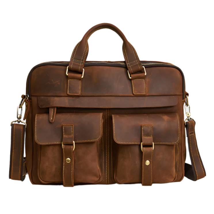 Variant image for European | Leather Laptop Briefcase and Travel Bag with Ample Storage-1