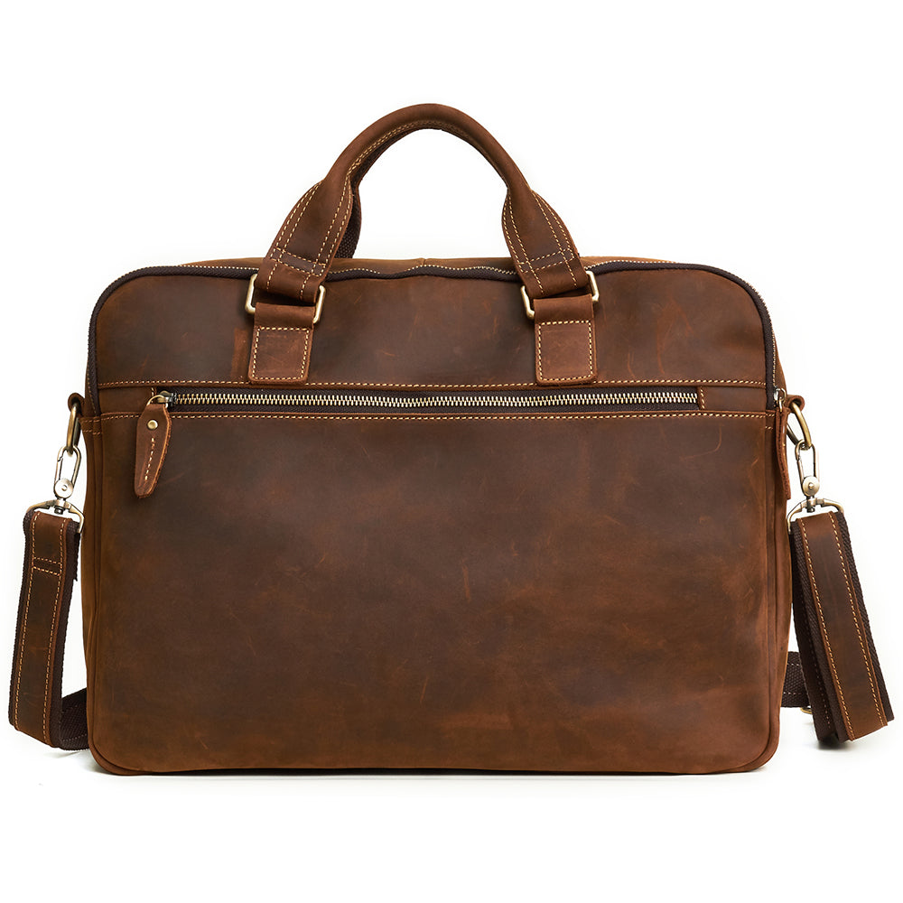 European | Leather Laptop Briefcase and Travel Bag with Ample Storage-5