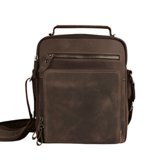 Variant image for Premium Leather Mens Crossbody Bag | Stylish Everyday Messenger Bag-1
