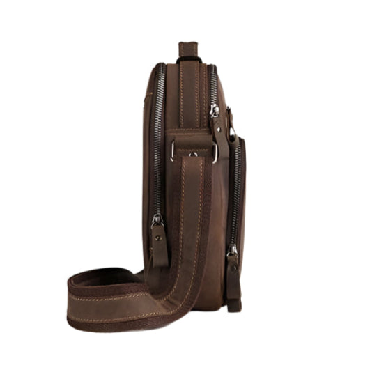 Premium Leather Mens Crossbody Bag | Stylish Everyday Messenger Bag-4