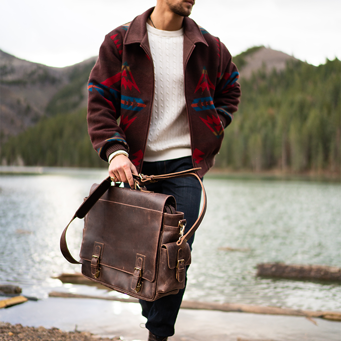 Sitka | Men's Leather Satchel Bag - Durable, Spacious Design for Everyday Use-2
