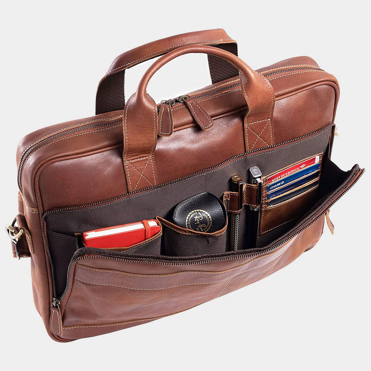 Skyler | Luxury Leather Briefcase for Men - Slim Design, Organized Storage, Travel-Friendly-4