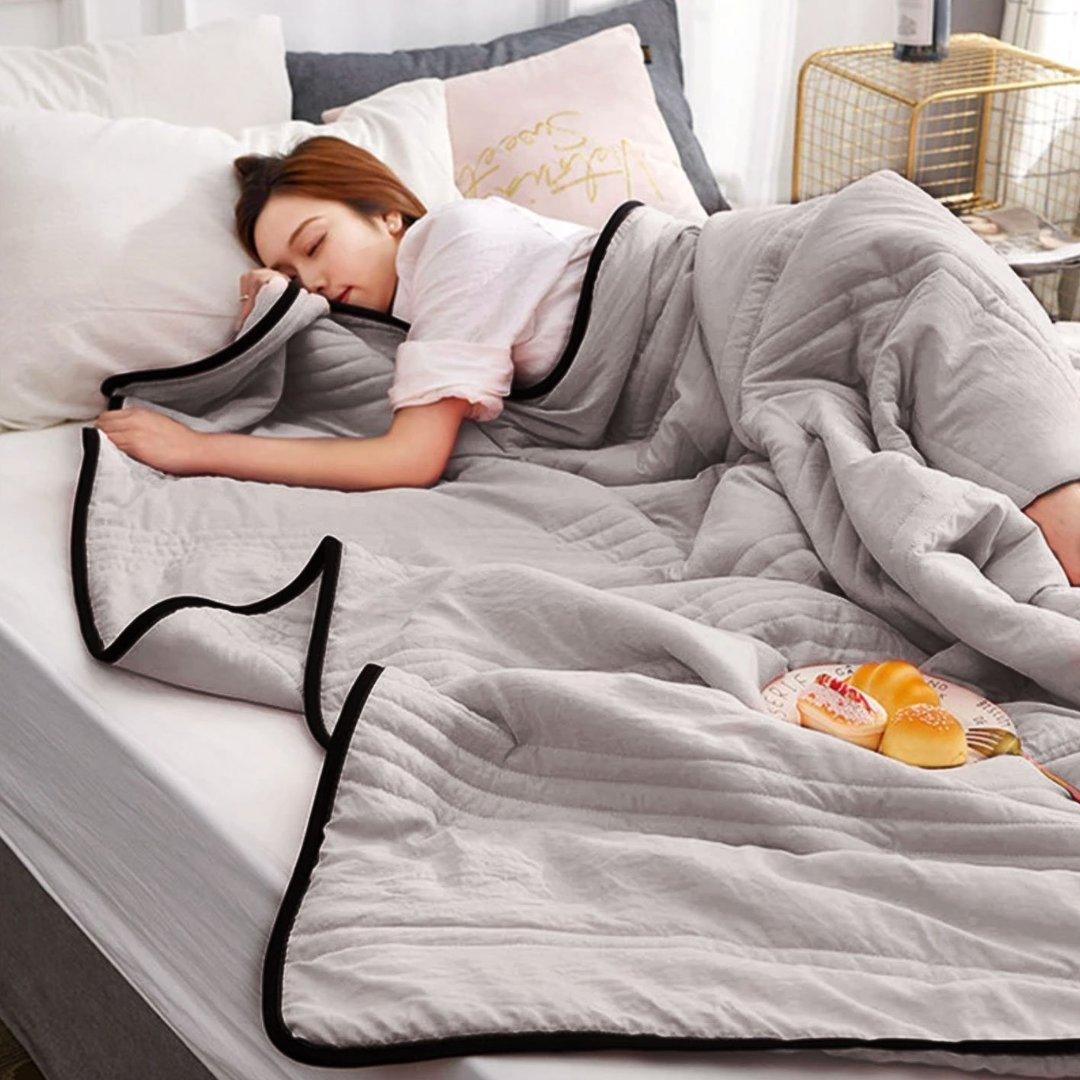 Cooling Bed Blanket | Breathable Lightweight Throw for Hot Weather