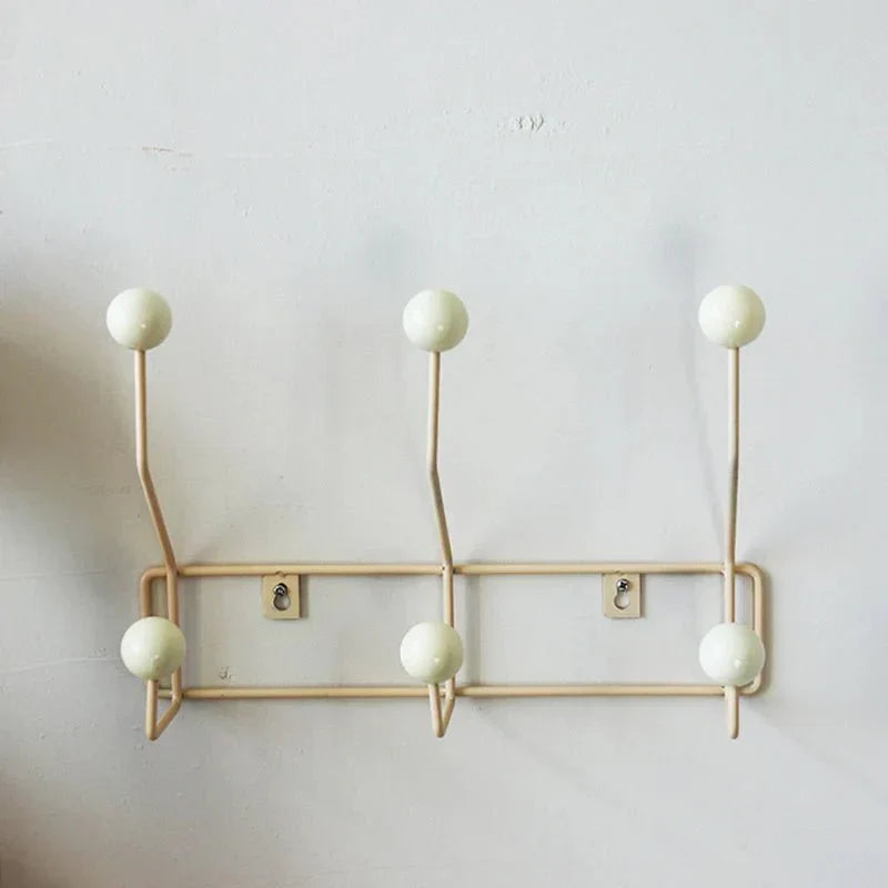 PastelCharm Hook Rack | Vintage Metal Wall Accent