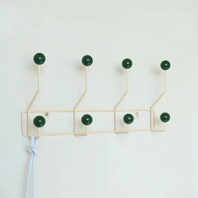 PastelCharm Hook Rack | Vintage Metal Wall Accent