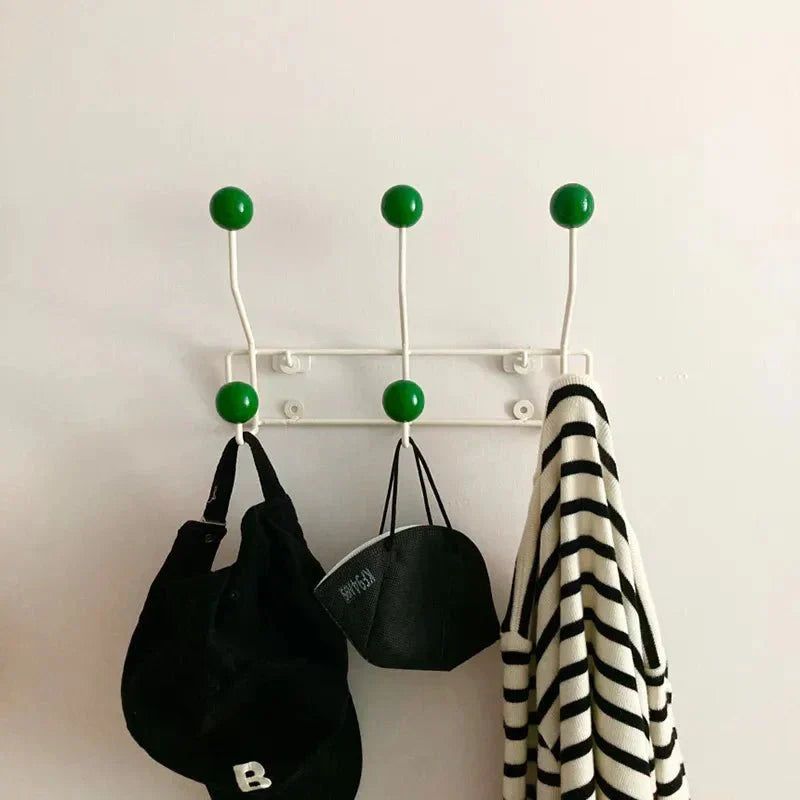 PastelCharm Hook Rack | Vintage Metal Wall Accent